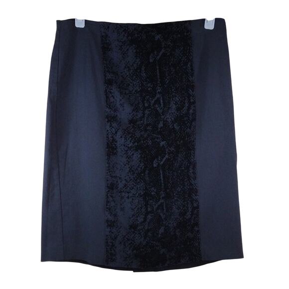 Van Heusen Black Suede Plus Size Stretchy Formal Business Casual Pencil Skirt - Picture 1 of 6